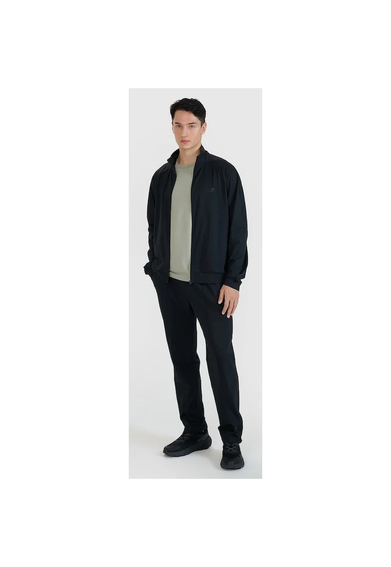 Pantaloni sport barbati  uscare rapida, poliester/sintetic, negru