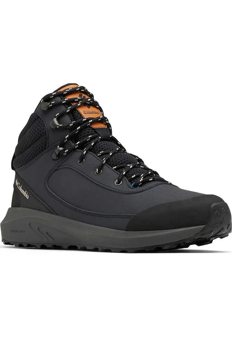 Ghete Trailstorm Peak Mid pentru barbati,  Piele naturala, Negru