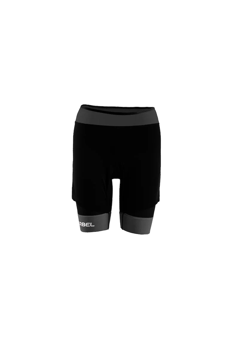 Pantaloni scurti femei 2 in 1,  Samba, negru-gri inchis