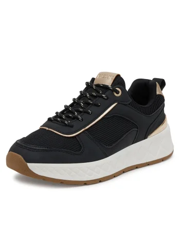 Pantofi sport dama,  V12-799, negru, tesatura