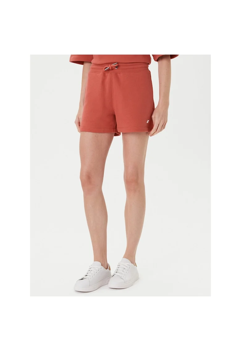 Pantaloni sport dama  scurti, rosu, fabricat respirabil