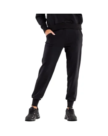 Pantaloni sport pentru dama,  Bumbac/Elastan, Negru