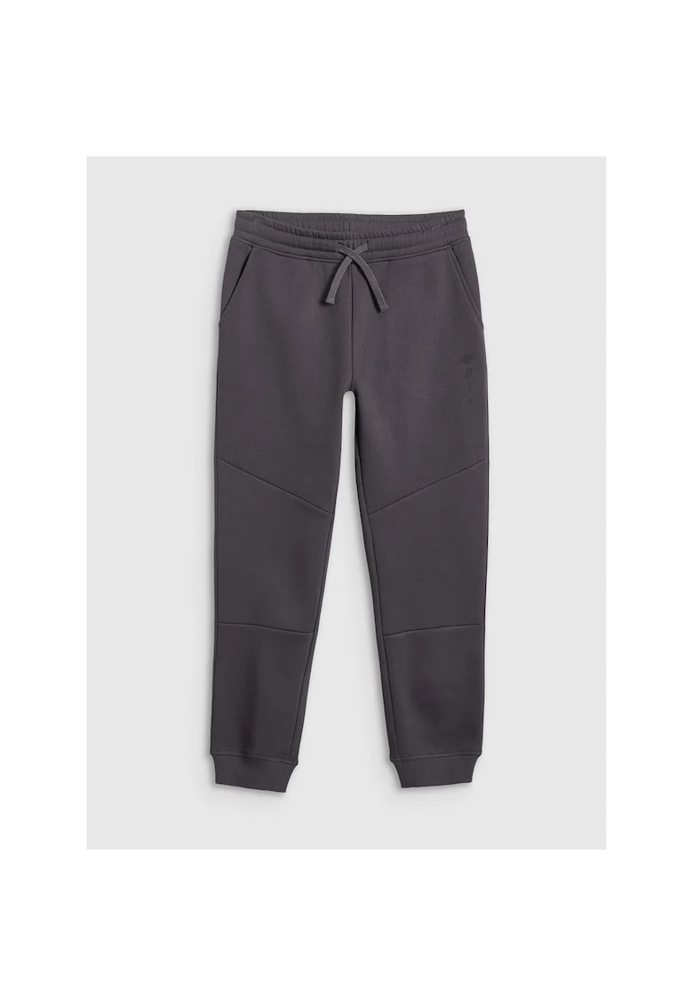 Pantaloni sport baieti,  bumbac/poliester, gri