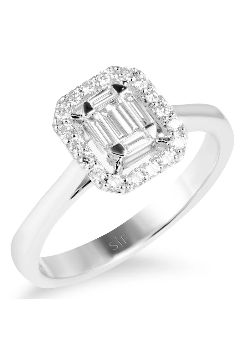 Inel Rostov Aur Alb,  14K, Diamante de 0.29 Carate