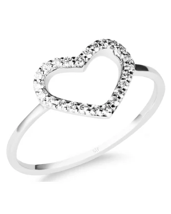 Inel Vantaa Aur Alb,  14K, Diamante de 0.14 Carate