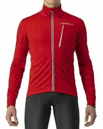 Jacheta sport barbati,  Sintetic, Rosu