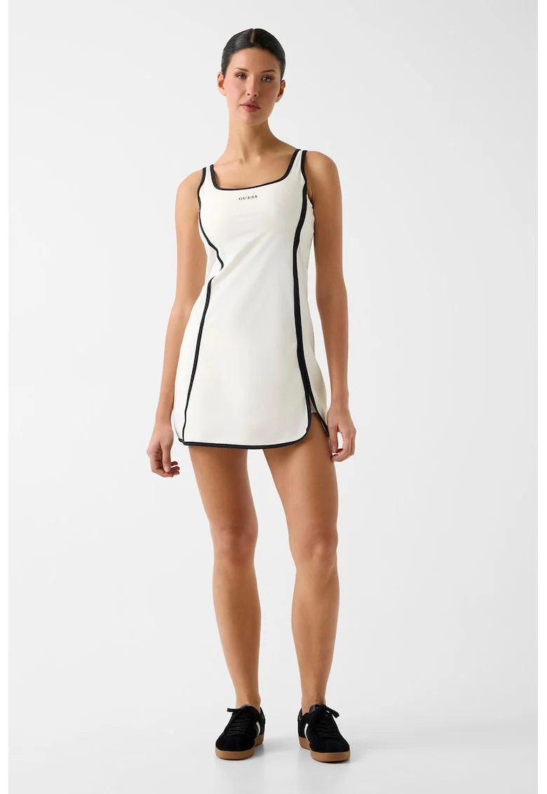 Rochie mini pentru fitness, Alb fildes