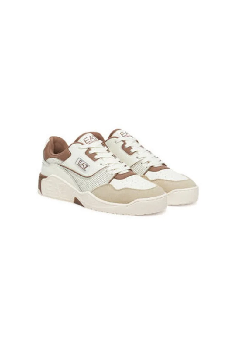 Pantofi sport barbati, X8X187 XK402,  Emporio Armani, Piele naturala, Alb