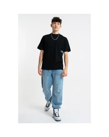 Blugi relaxed fit cu snur pentru ajustare in talie