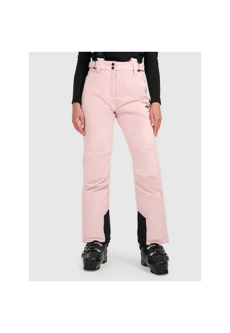 Pantaloni sport dama,  schi, culoare roz, poliester