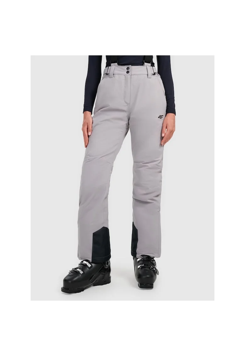 Pantaloni sport dama  gri, din poliester
