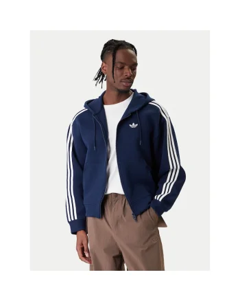 Hanorac sport barbati,  bleumarin, lejer, 53% bumbac, 47% poliester reciclat