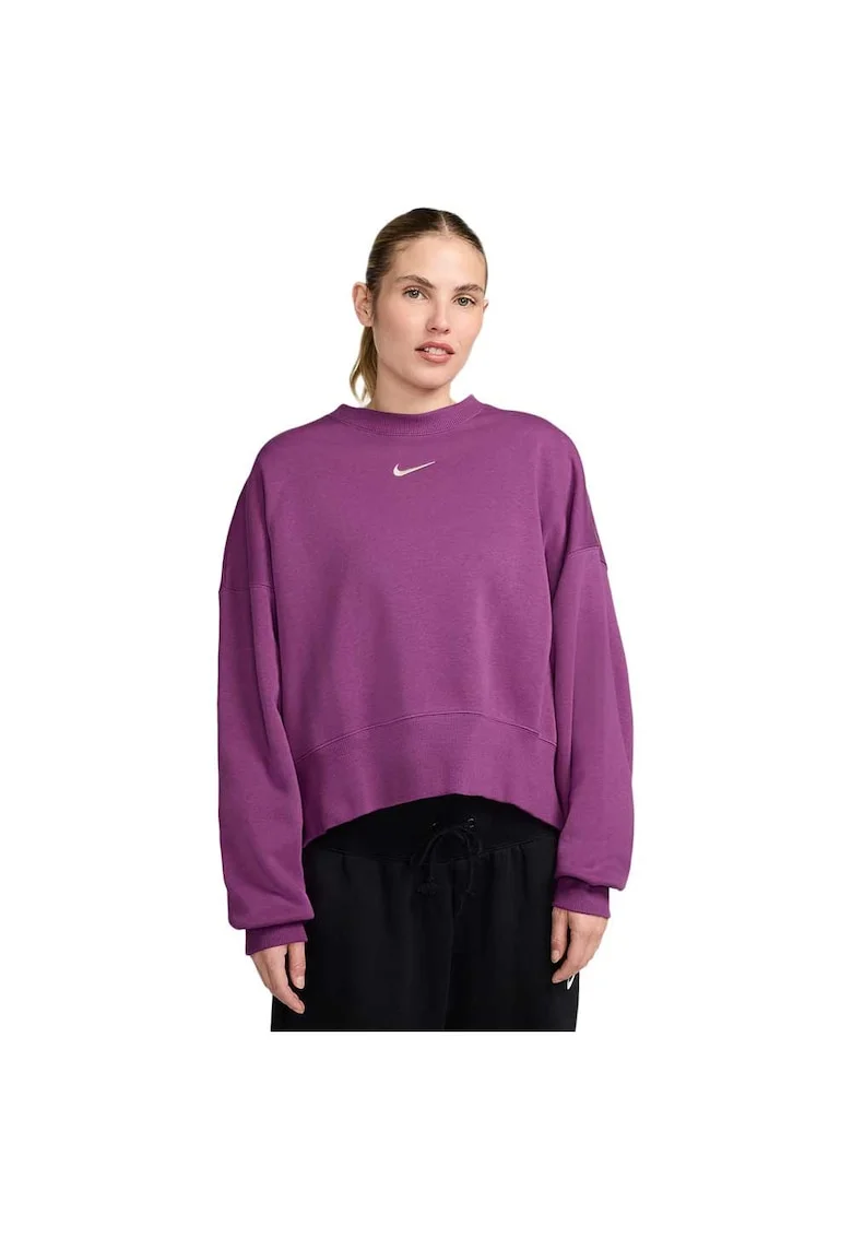 Hanorac sport dama  colectia Phoenix Fleece, croiala larga, fleece moale, bumbac/poliester, mov