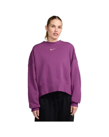 Hanorac sport dama  colectia Phoenix Fleece, croiala larga, fleece moale, bumbac/poliester, mov