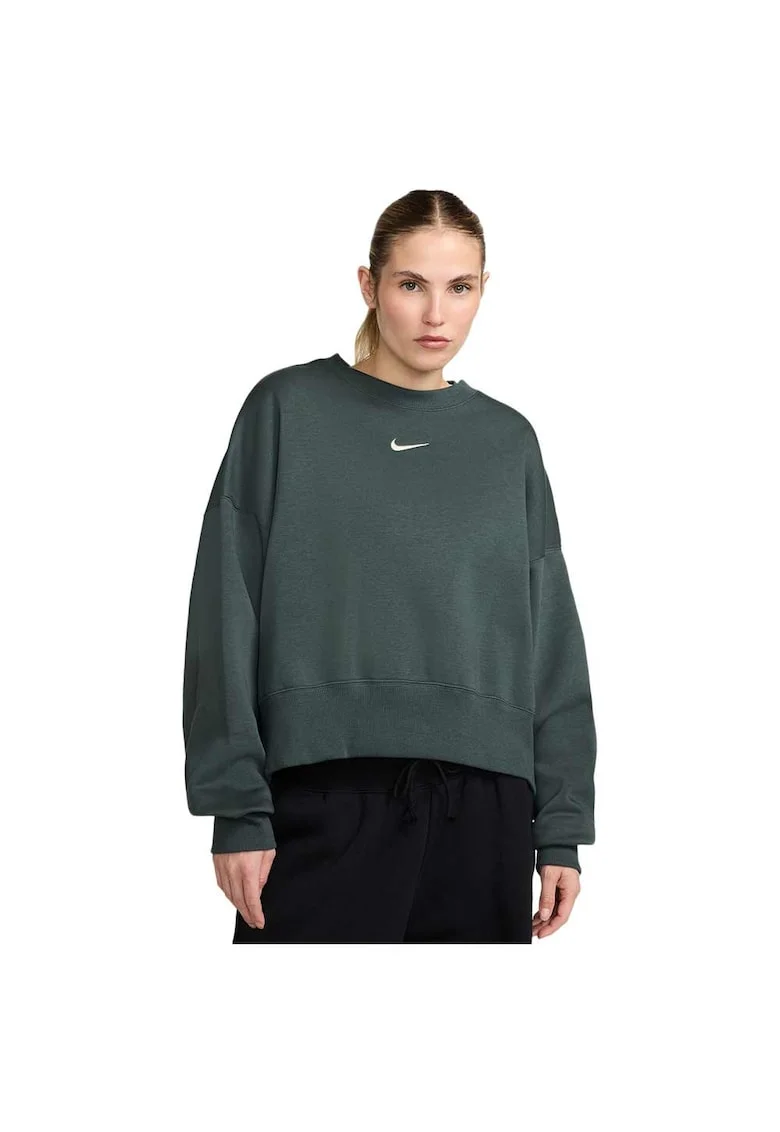 Hanorac sport dama  colectia Phoenix Fleece, croiala larga, fleece, bumbac/poliester, verde