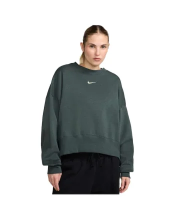 Hanorac sport dama  colectia Phoenix Fleece, croiala larga, fleece, bumbac/poliester, verde