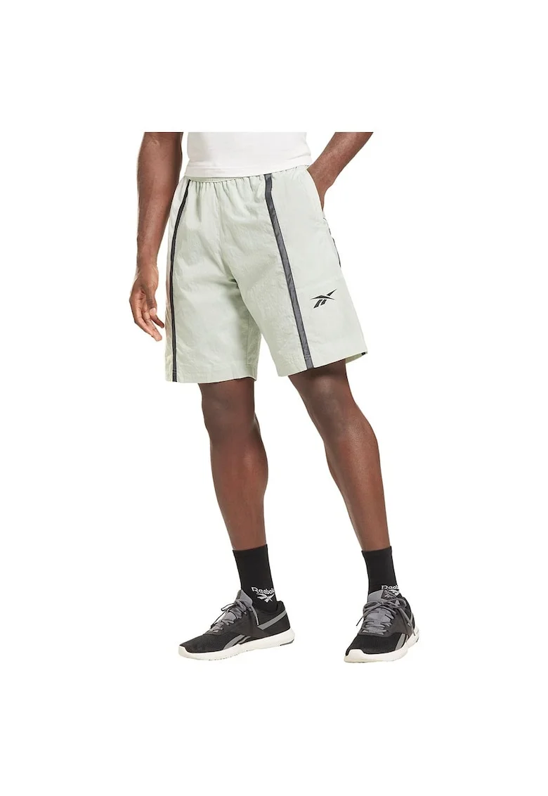 Pantaloni scurti sport barbati  impermeabili, alb, nylon