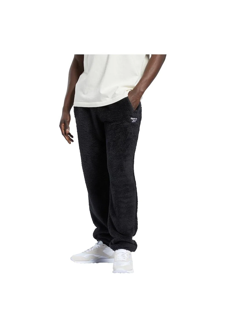 Pantaloni sport barbati  casual, talie elastica, negru, poliester