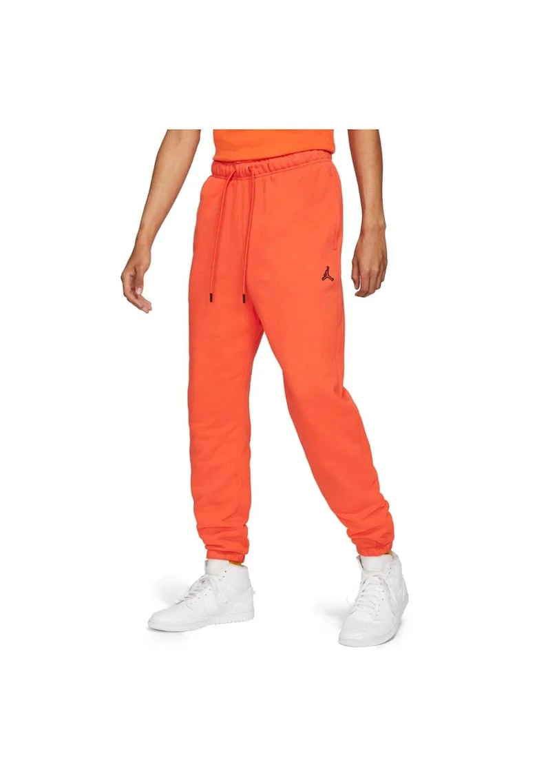 Pantaloni sport barbati  DA9820, talie elastica, bumbac/poliester, portocaliu