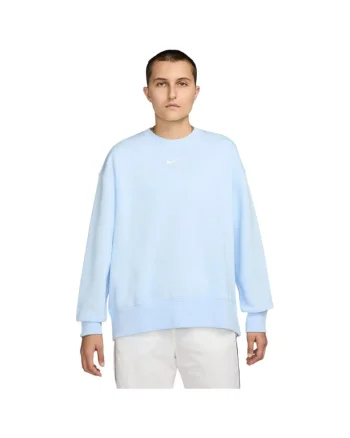Hanorac sport dama  Phoenix Fleece, guler rotund, bumbac, albastru