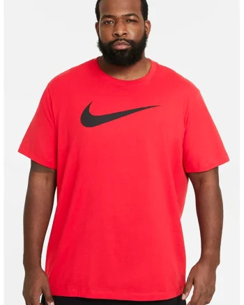 Tricou cu imprimeu logo Sportswear Swoosh, Rosu