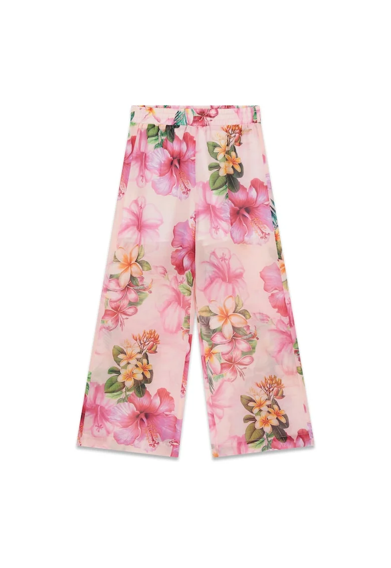Pantaloni copii,  Relaxed fit, roz, poliester