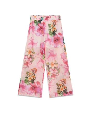 Pantaloni copii,  Relaxed fit, roz, poliester