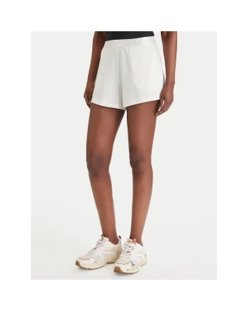 Pantaloni sport dama,  alb, 62% poliester, 33% viscoza, 5% elastan