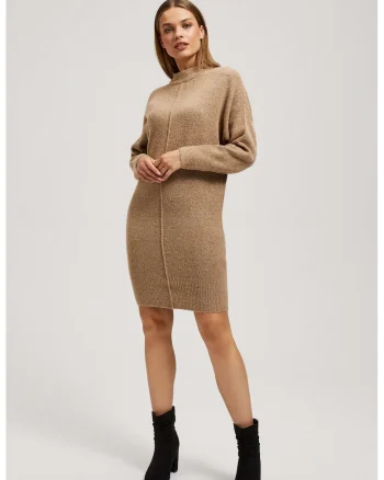 Rochie tricotata, Bej