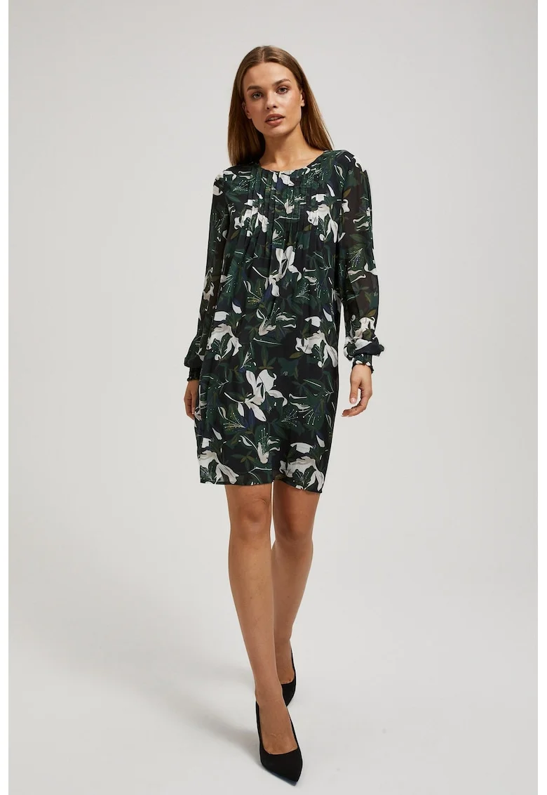 Rochie florala, Verde