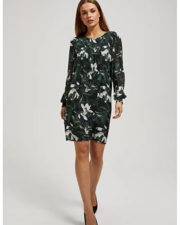 Rochie florala, Verde
