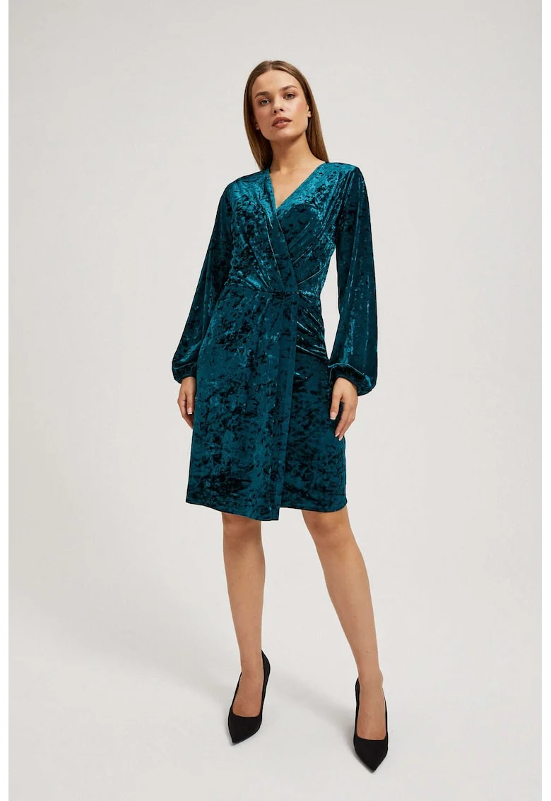 Rochie din catifea, Verde
