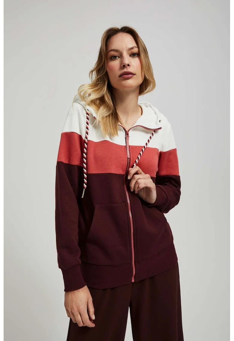 Sweatshirt cu gluga castan, Maro