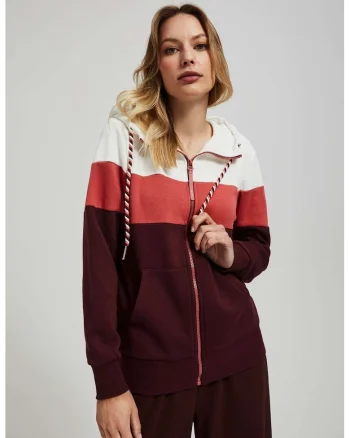 Sweatshirt cu gluga castan, Maro