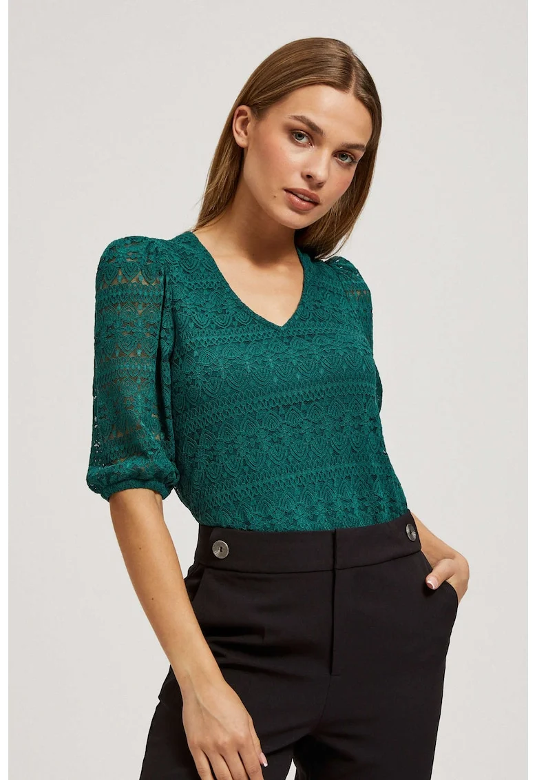 Bluza din  maneci verde, Verde