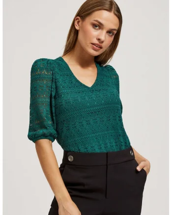 Bluza din  maneci verde, Verde