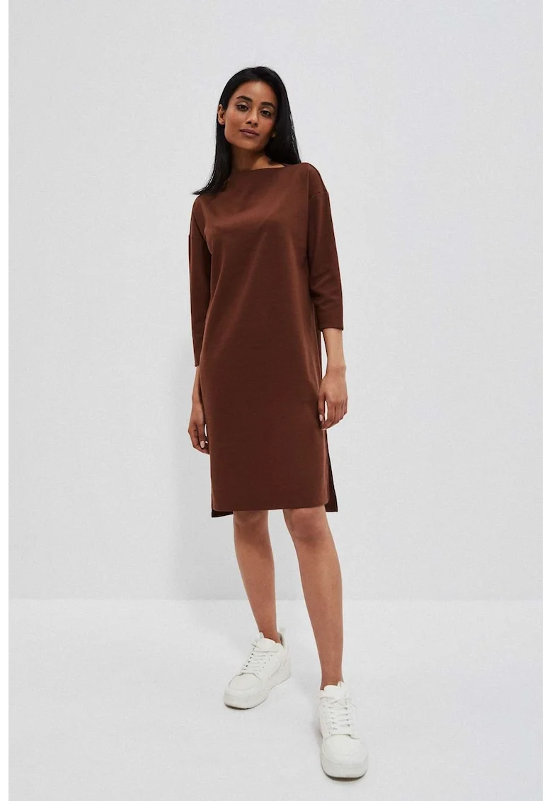 Rochie Simpla Culoarea Castanei, Maro