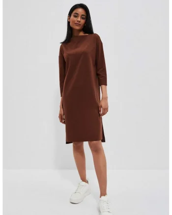 Rochie Simpla Culoarea Castanei, Maro