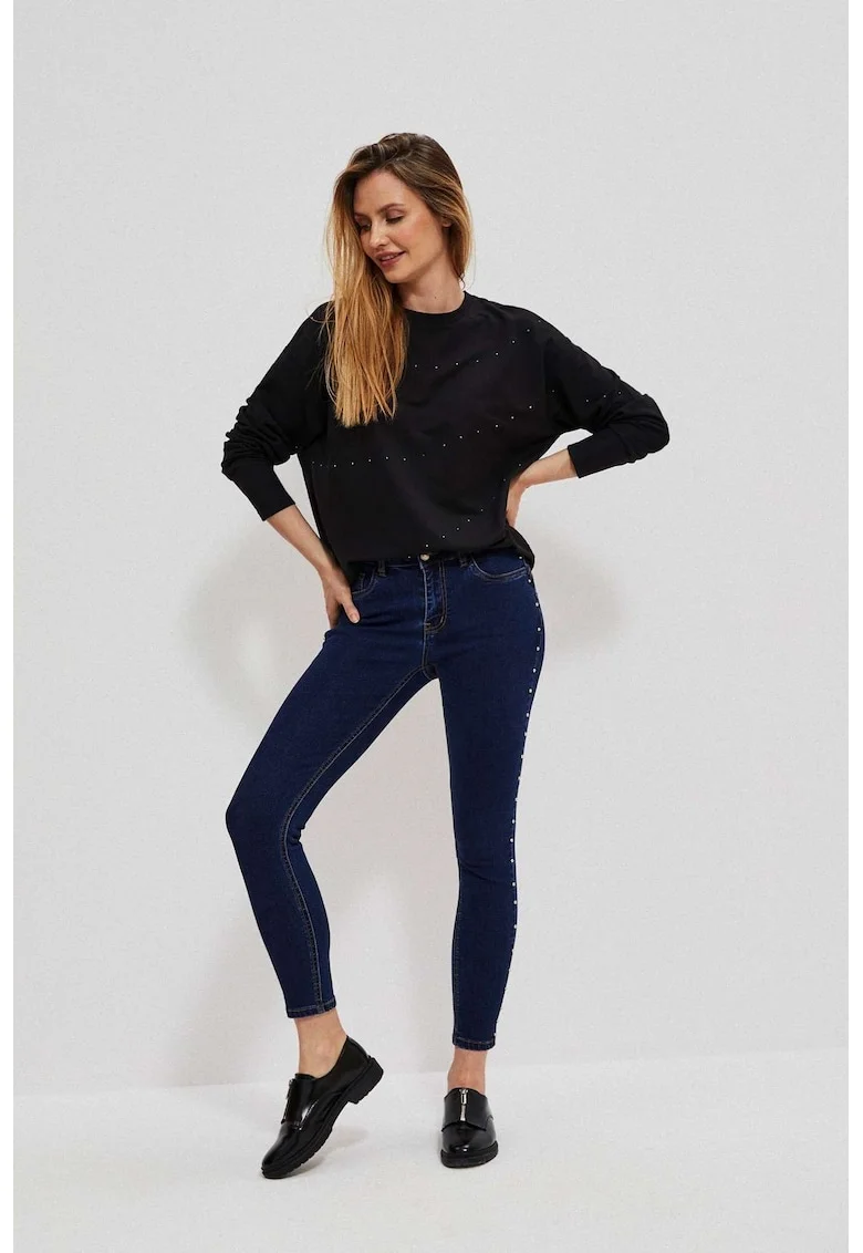 Jeansuri skinny cu tinte, Albastru inchis