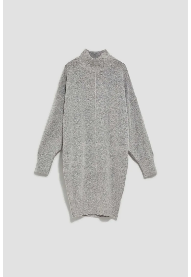 Rochie gri deschis cu guler, Gri