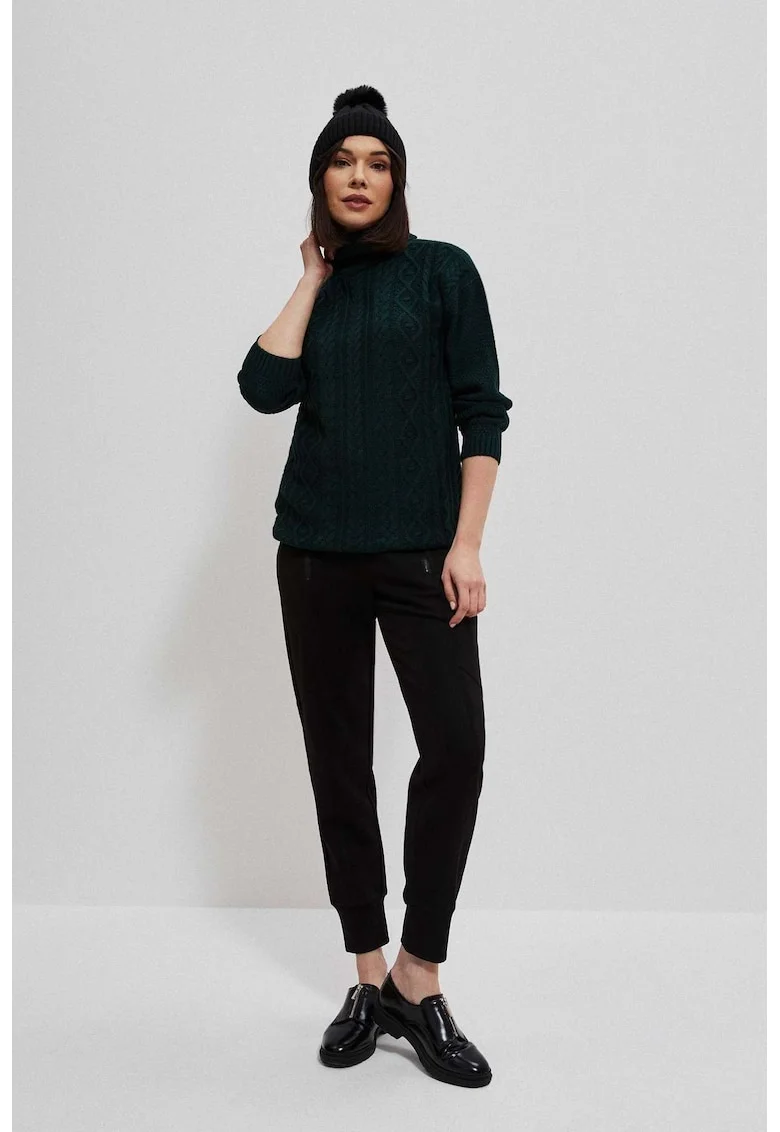 Pulover din tricot gros  Z-SW-3914, Verde