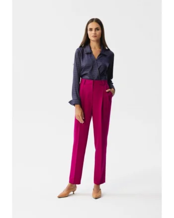 Pantaloni eleganti de dama  Anigran S356 prune, Violet