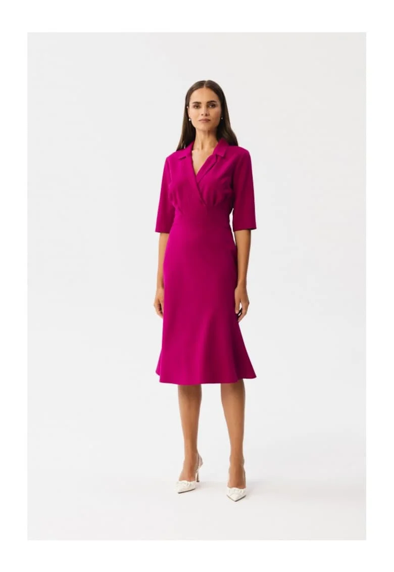 Rochie midi dama,  Bohodawc, pruna, Lila