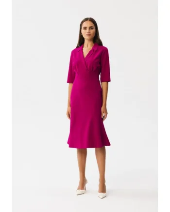 Rochie midi dama,  Bohodawc, pruna, Lila
