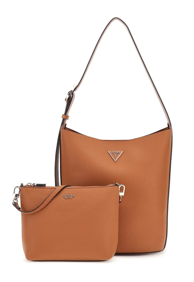 Geanta tote din piele ecologica cu etui interior detasabil, Portocaliu mandarina