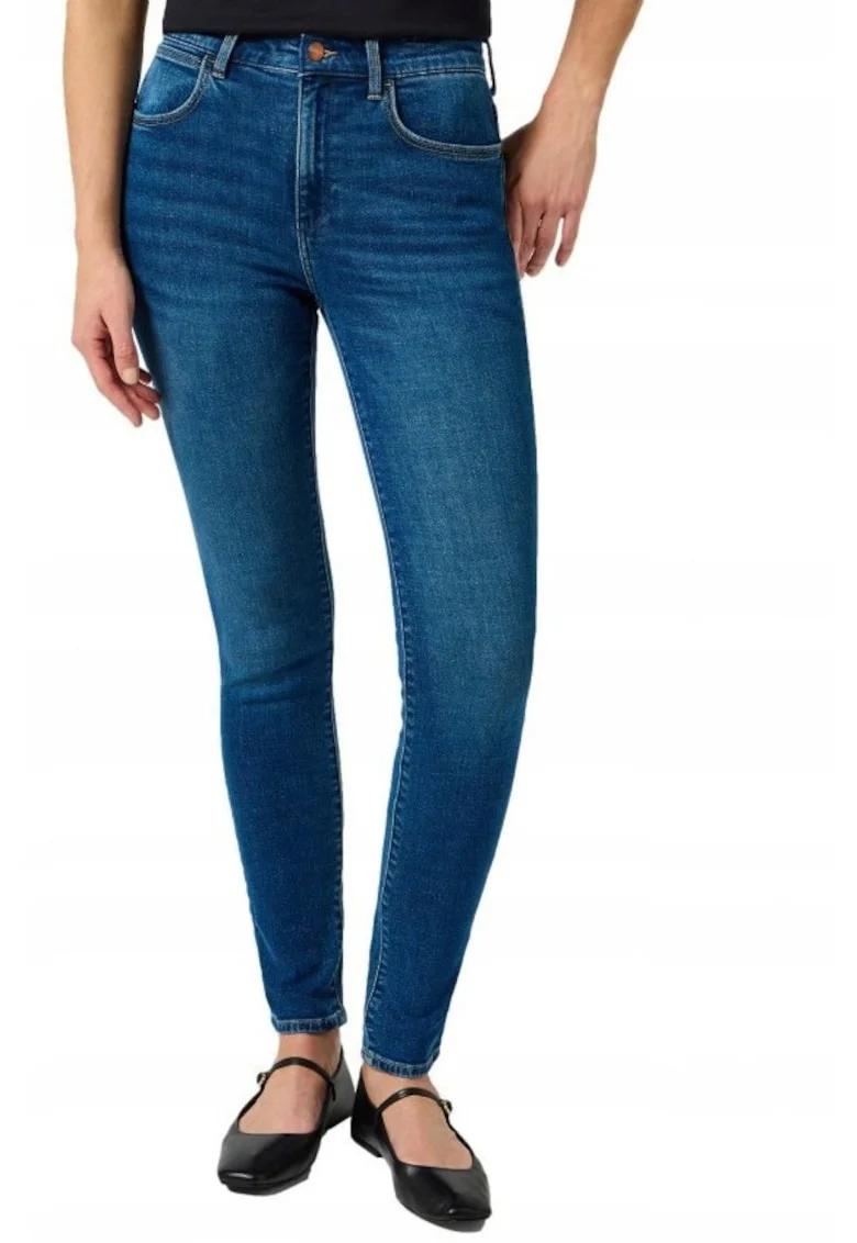 Pantaloni Dama,  112355297 W27 L30, 27/30, Croi Skinny Fit, Stil Rurki, Skinny, Inaltime Talie Inalta, Inchidere Fermoar, Albastru