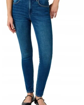 Pantaloni Dama,  112355297 W27 L30, 27/30, Croi Skinny Fit, Stil Rurki, Skinny, Inaltime Talie Inalta, Inchidere Fermoar, Albastru