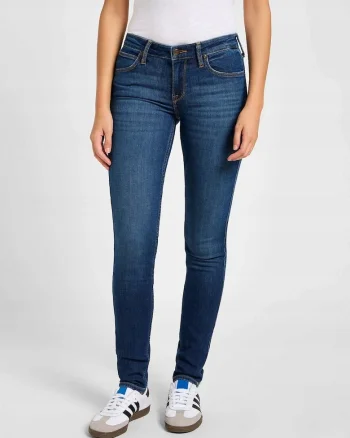 Pantaloni Dama Jeans,  Scarlett, 27/31, Croi Skinny Fit, Stil Conic, Ajustat, Inaltimea Taliei Medie, Inchidere Fermuar, Albastru