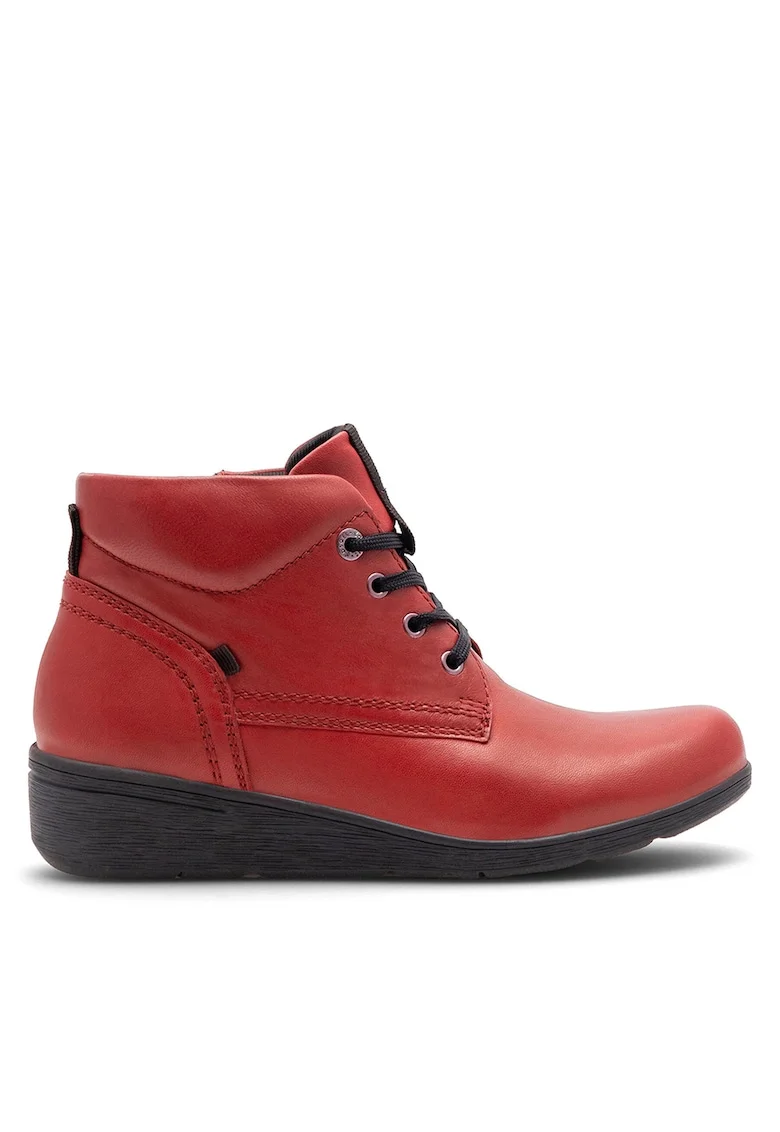Ghete dama  WI16-JANE ZULA-03, rosu, piele naturala