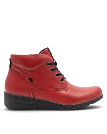 Ghete dama  WI16-JANE ZULA-03, rosu, piele naturala
